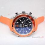 Copy Omega Seamaster Planet Ocean Co-Axial Chronograph Watch Orange Bezel